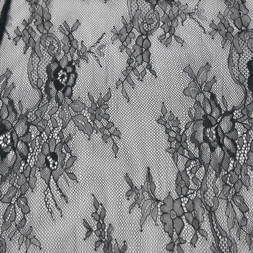 Sexy Black Sheer Lace Dress