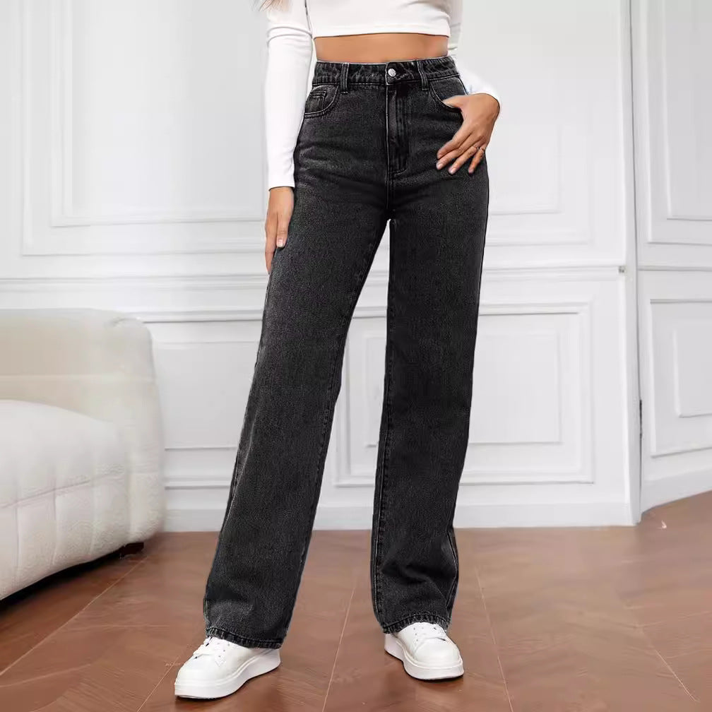 High-Waist Stretch Denim Jeans