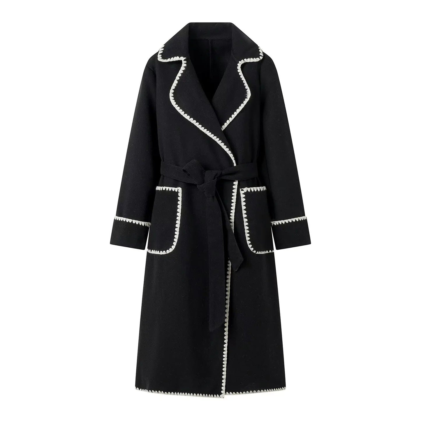 Fashion Winter Long Sleeves Woolen Coats