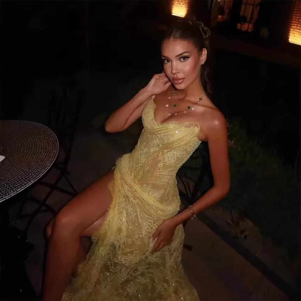 Luxury Beaded Mermaid Wedding Dress/Party Dress