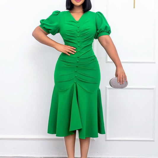 Elegant Office Lady Plus Size Dresses-Dresses-Free Shipping at meselling99