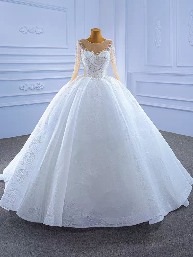 Gorgeous Court High Waist Trail Wedding Dresses