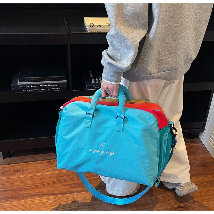 Oxford Color-Block Travel Tote