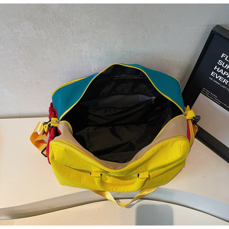 Oxford Color-Block Travel Tote