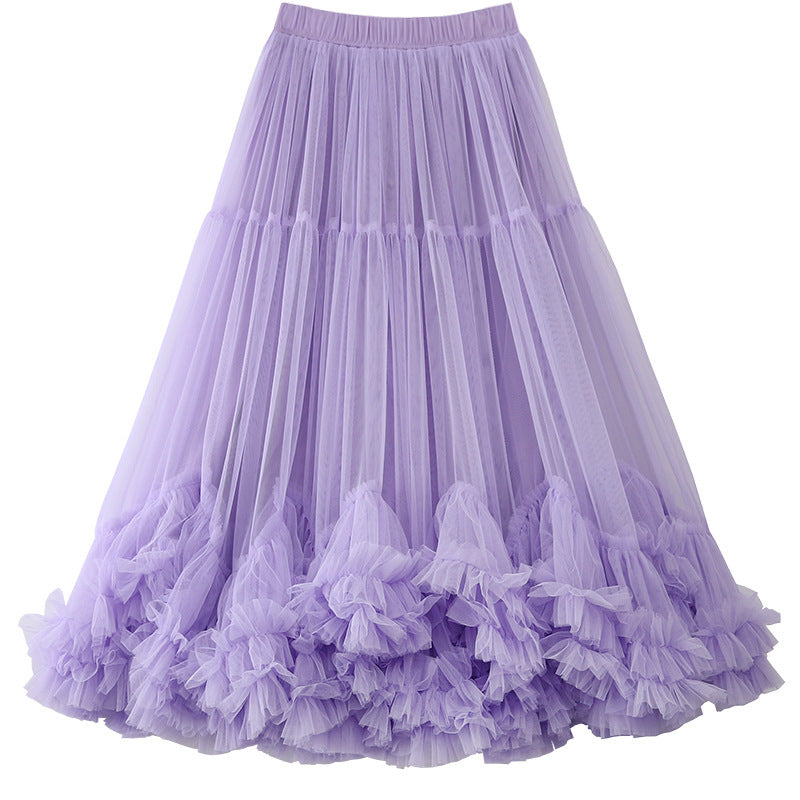 Fairy Designed Ruffled A Line Skirts for Women