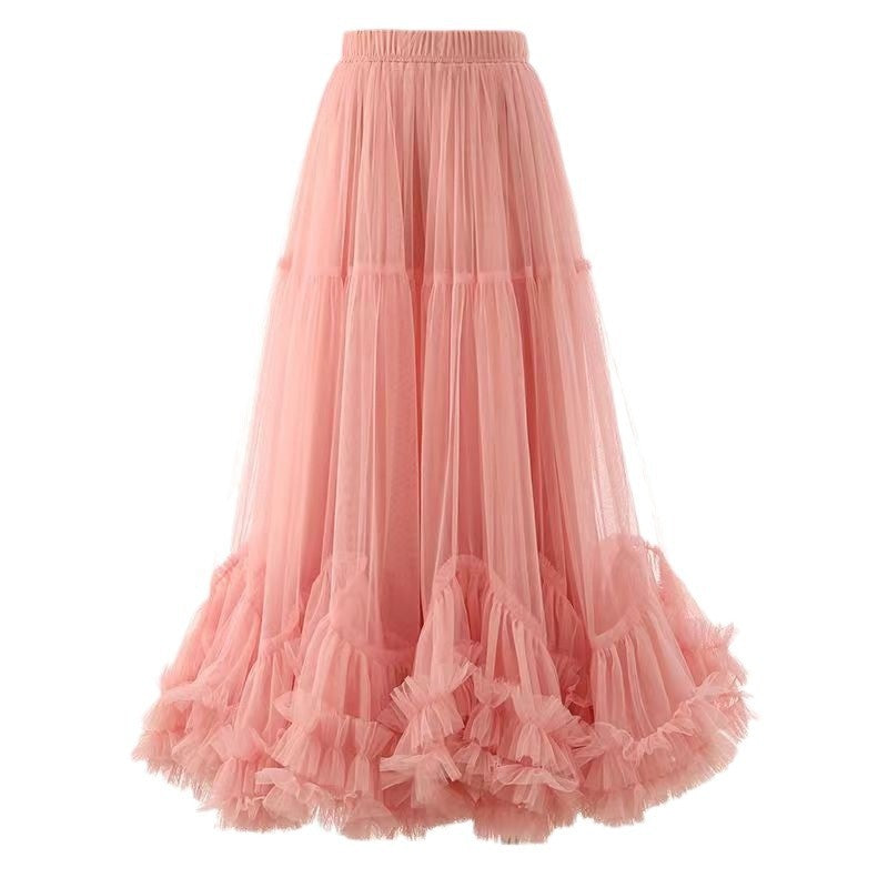 Fairy Designed Ruffled A Line Skirts for Women