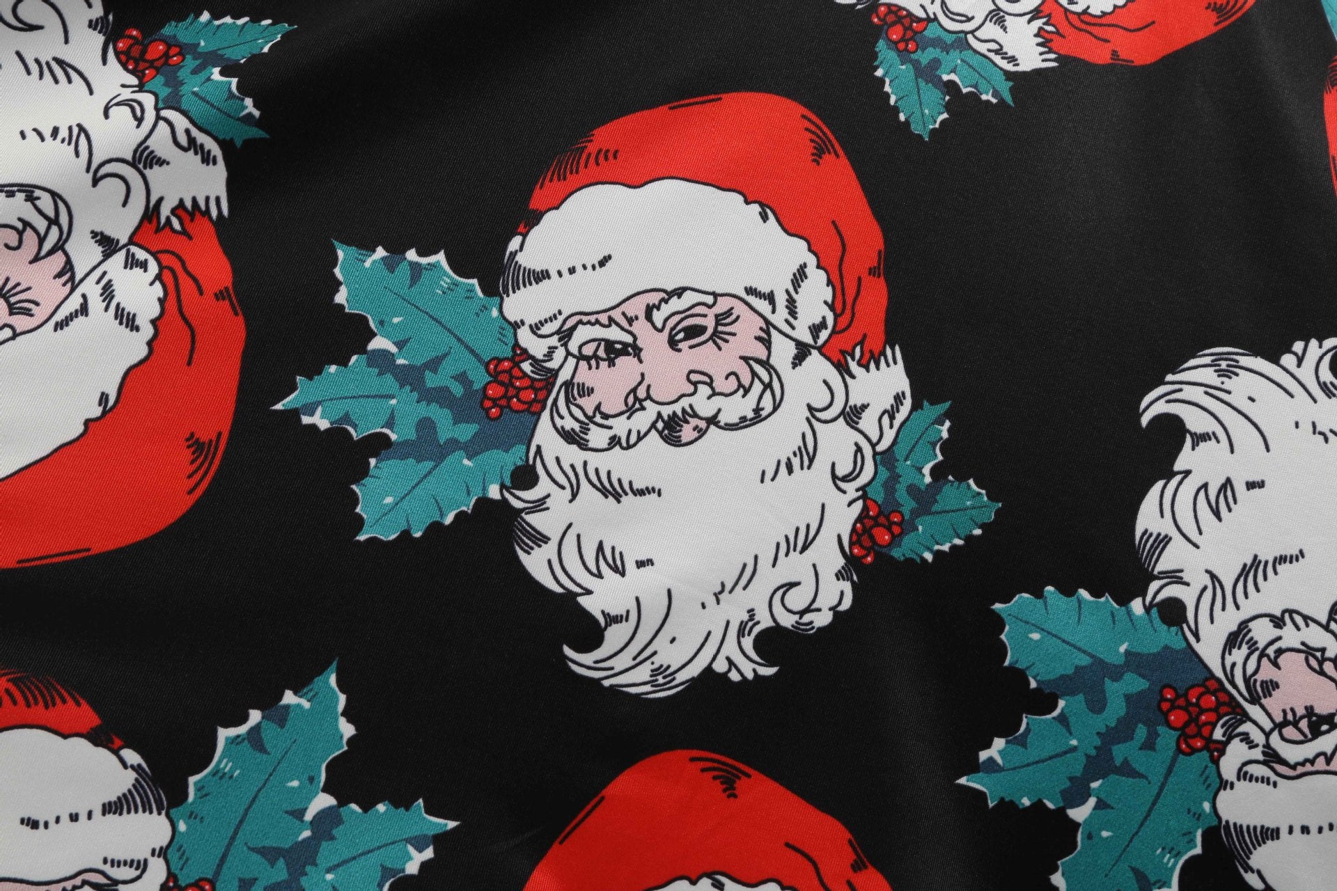 Christmas Floral A-Line Swing Dress