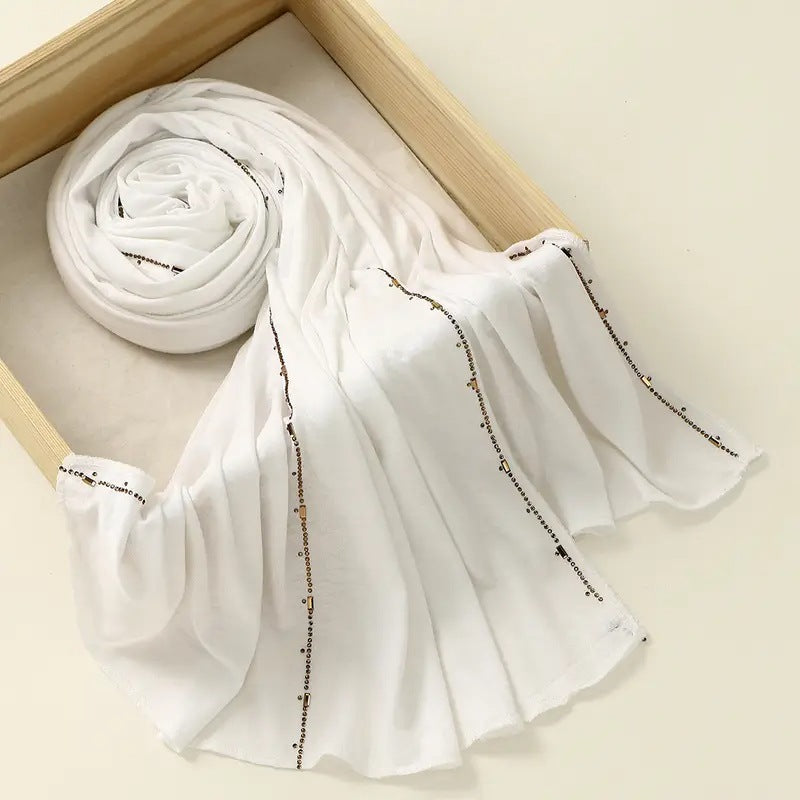 Soft Mercerized Cotton Long Headwrap Scarf