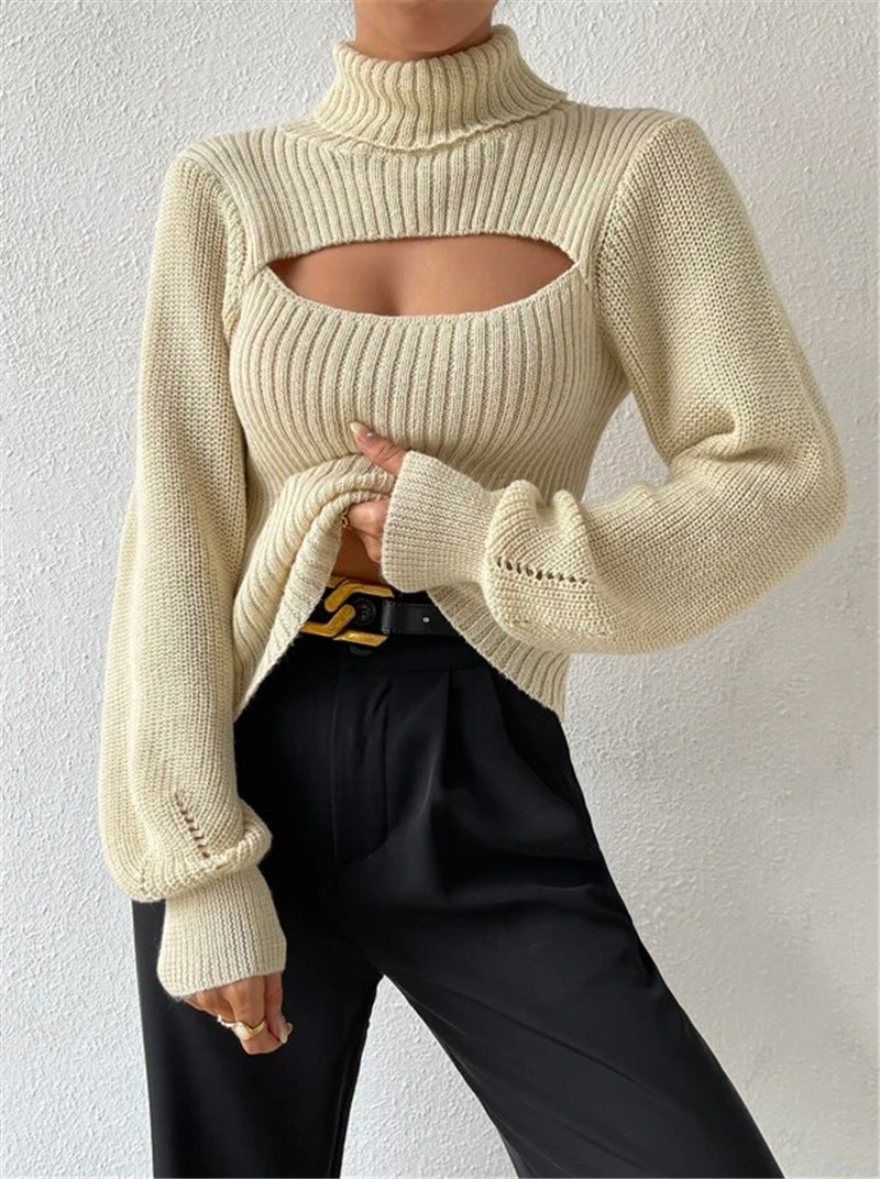 Sexy High Neck Knitted Sweaters