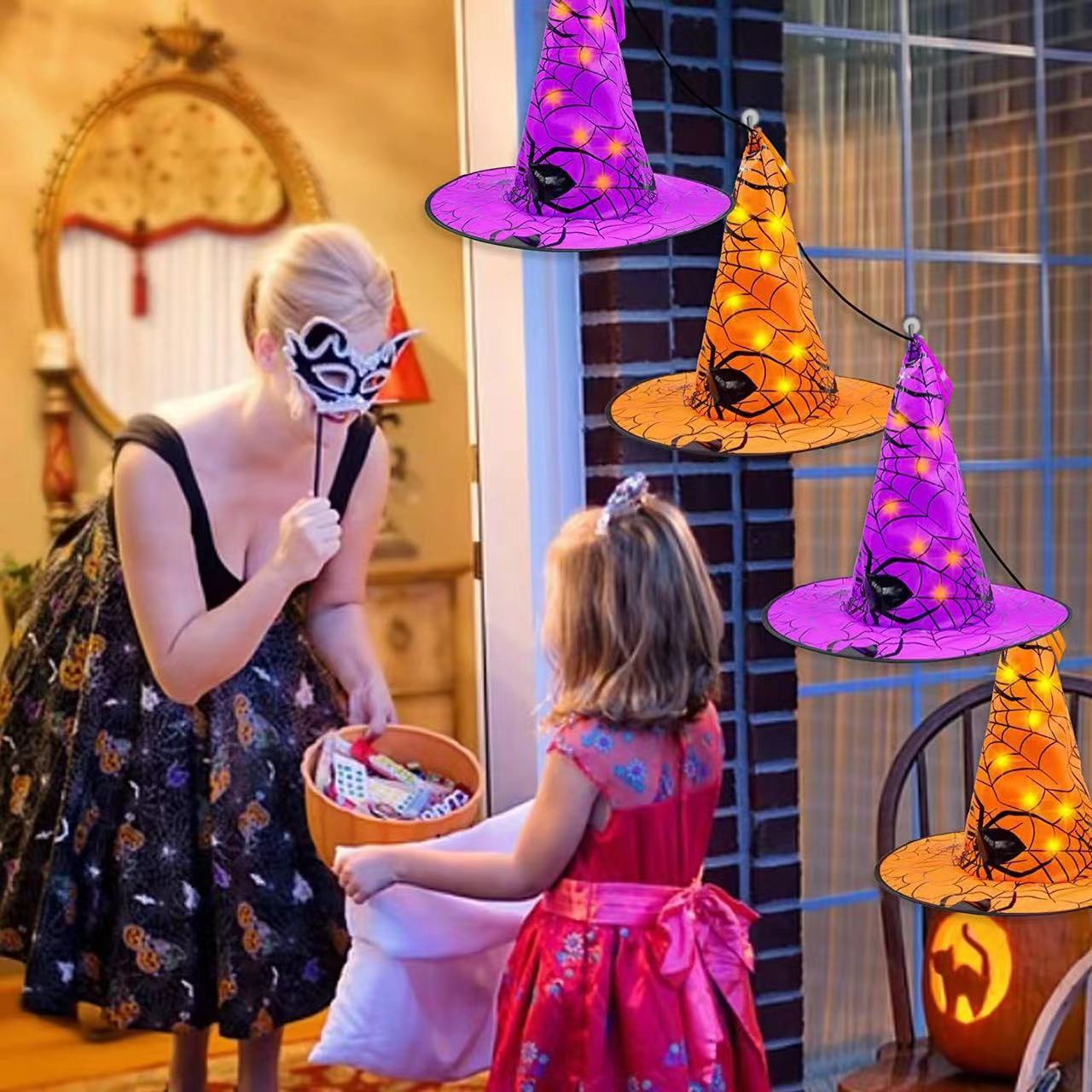 Glowing Witch Hat Light - Spooky Halloween Decor LED Witch Hat