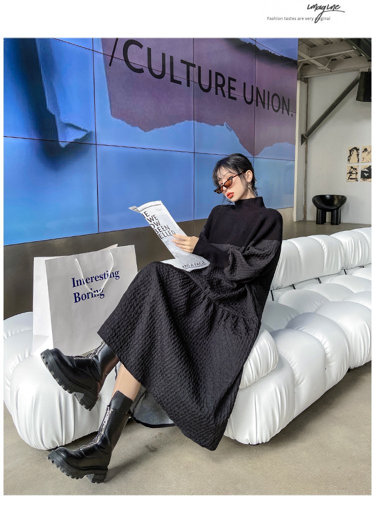 Classy Stand Collar Cozy Long A Line Dresses-Dresses-Free Shipping at meselling99