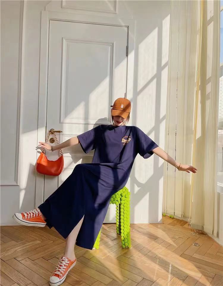 Summer Plus Sizes Long Casual T Shirts Dresses-Dresses-Free Shipping at meselling99