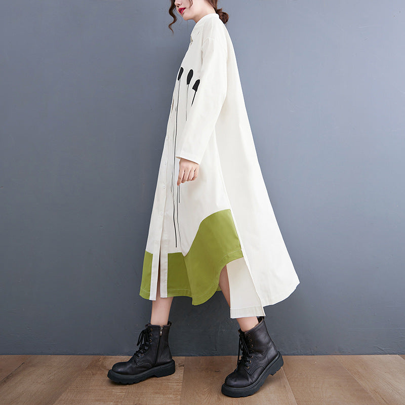 Elegant Long Sleeves Shirt Dresses for Women-Dresses-Free Shipping at meselling99