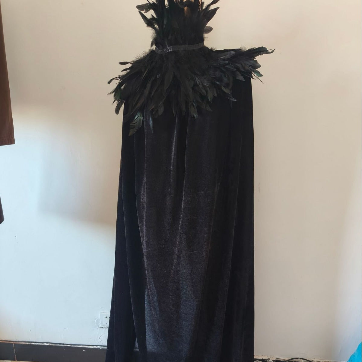 Halloween Ethereal Feather Cape Cloak