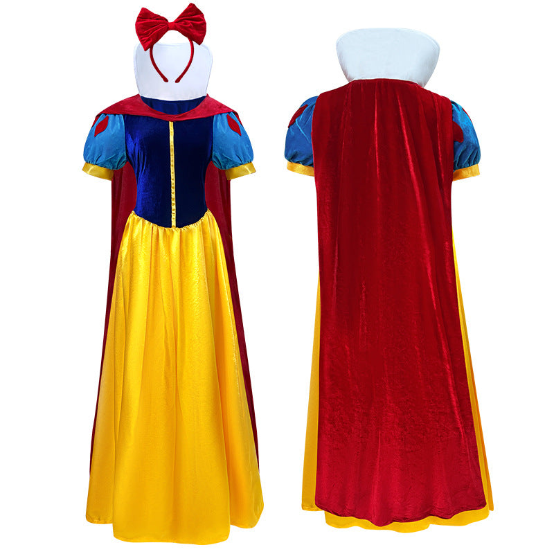 Snow White Costume Dress - Halloween Cosplay & Fairy Tale Stage Performance Outfit