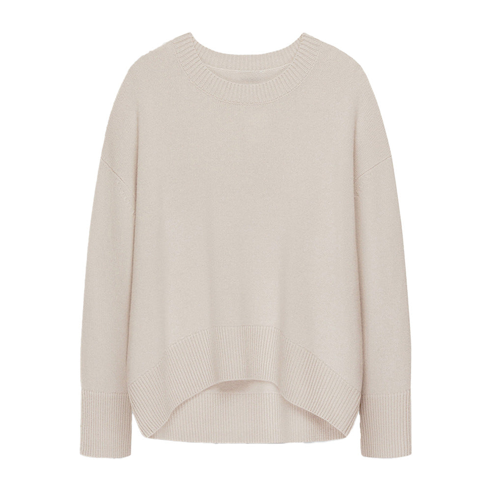 Women's Oversized Round Neck Long Sleeve Sweater
