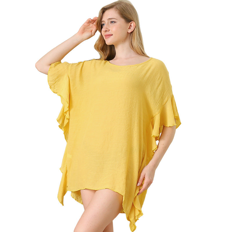 Casual Ruffled Summer Beach Bikini Cover Ups