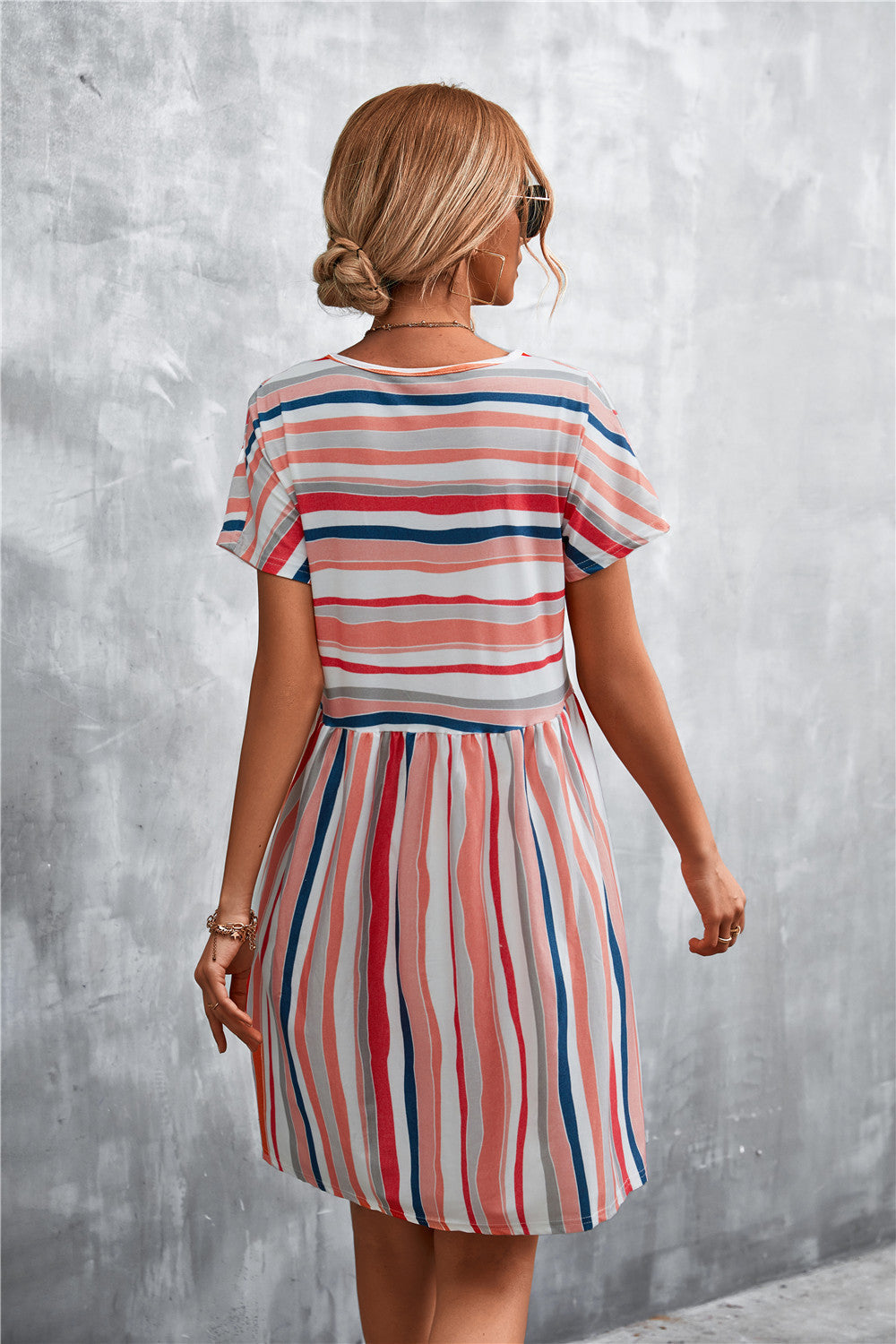 Casual Summer Striped Short Dresses