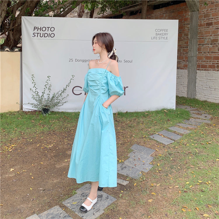 Off The Shoulder Summer Puff Sleeves Plus Sizes A-line Dresses