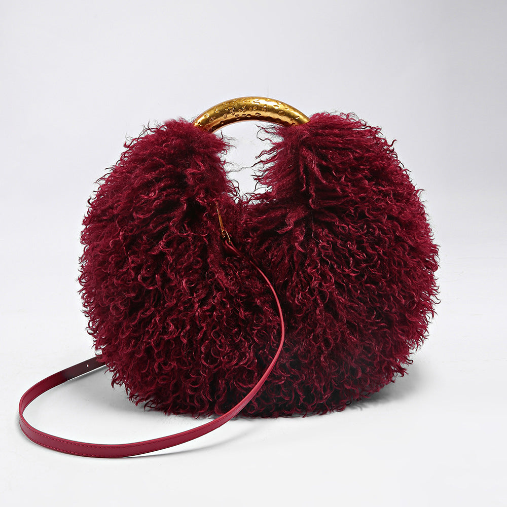 Women's Fuzzy Faux Fur Crossbody Bag