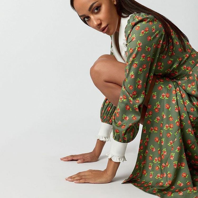 Women's Elegant Floral Print Dress