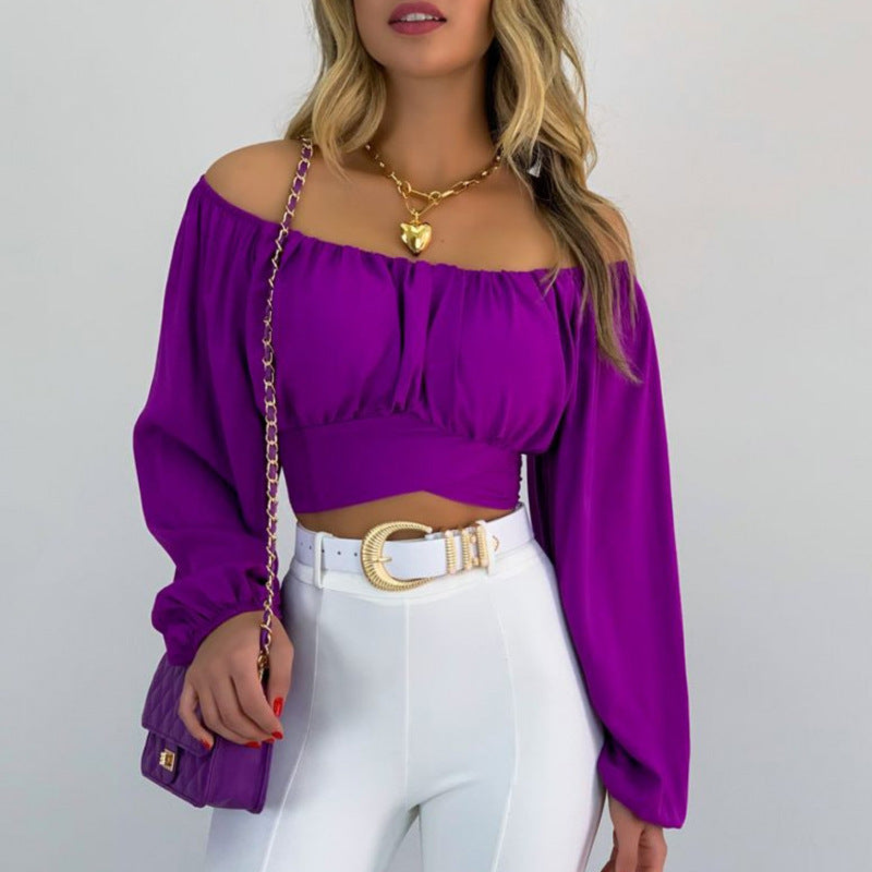 Sexy Off The Shoulder Summer Short Blouses Shirts