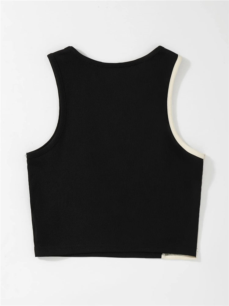 Sexy Round Neck Sleeveless Tank Tops