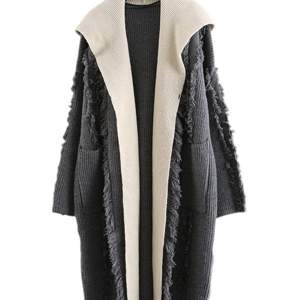 Fashion Tassels Long Sleeves Knitted Tops