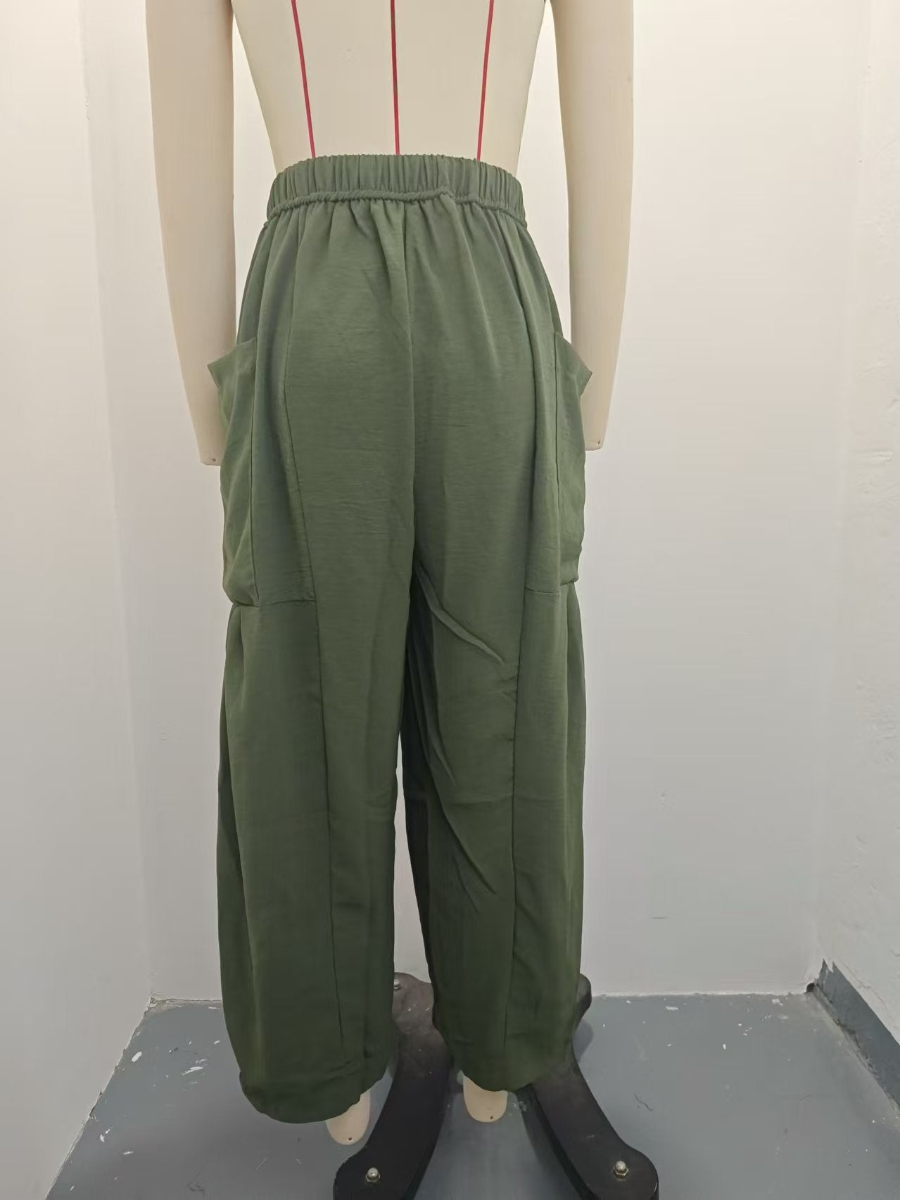 Casual Chiffon Collage Cotton-Linen Harem Pants