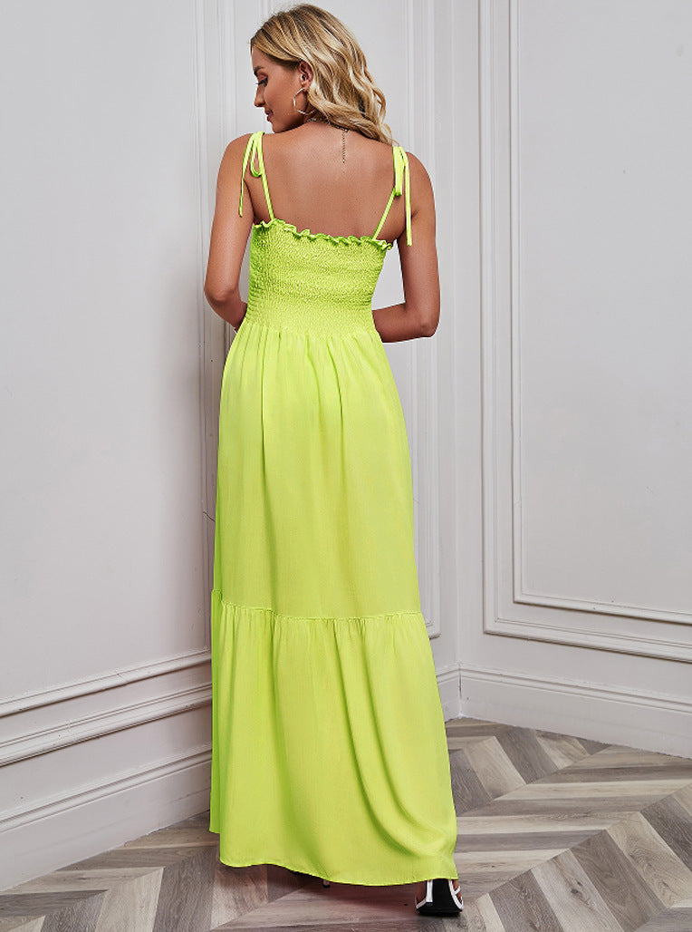 Women's Summer Sexy Thin Strap Bandeau Beach Dress