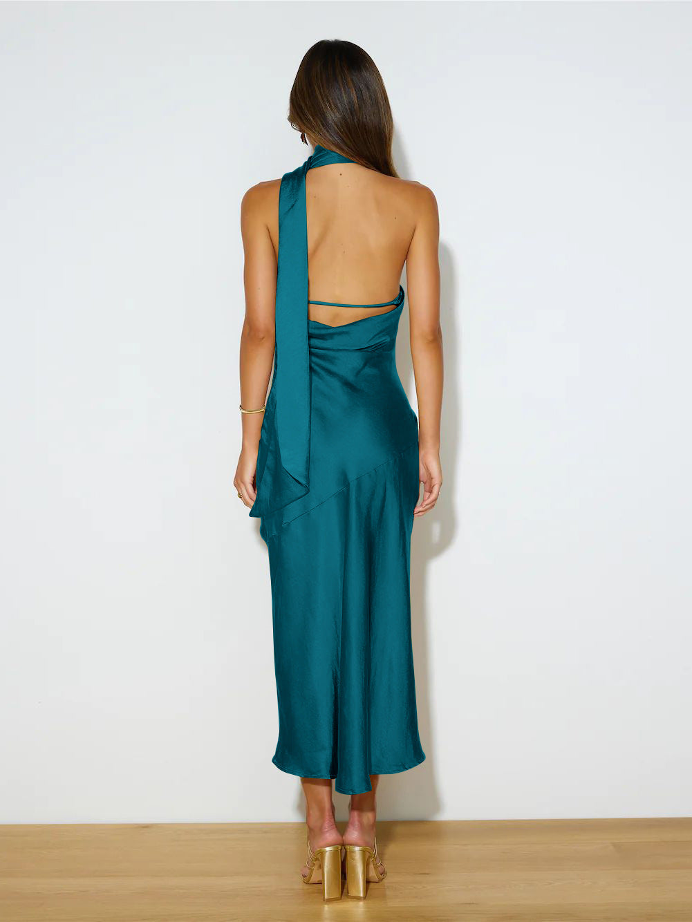 Sexy Satin Backless Evening Dresses-Dresses-Free Shipping at meselling99