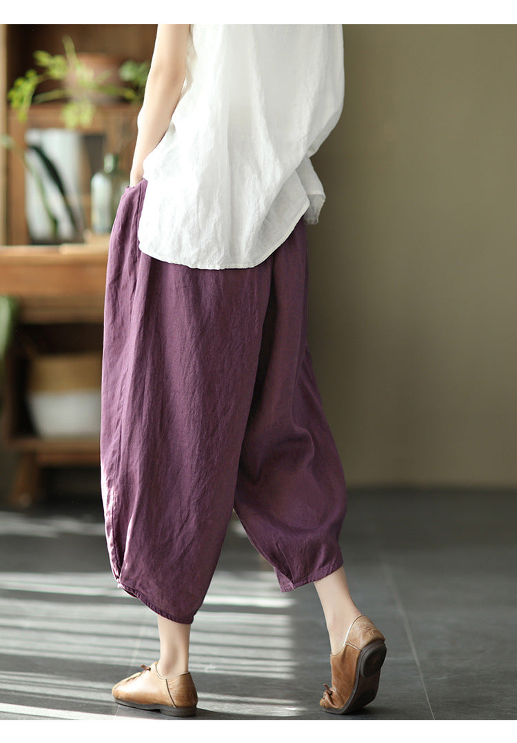 Women's Summer Vintage Linen Pants