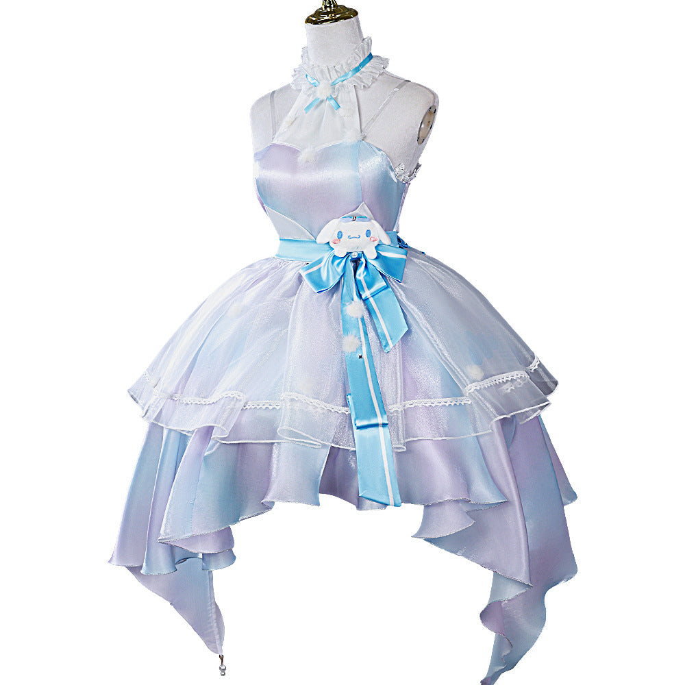 Honor of Kings Collaboration Sanrio Cinnamoroll Cosplay Costume-Big-eared Dog's Mengyao Clothing + Accessories-XS-Free Shipping Leatheretro