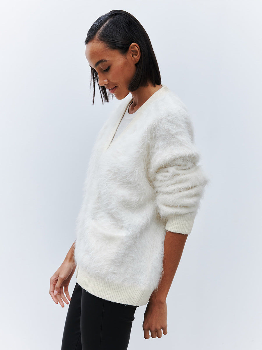 Women's Lazy Style Mink Sherpa Cardigan