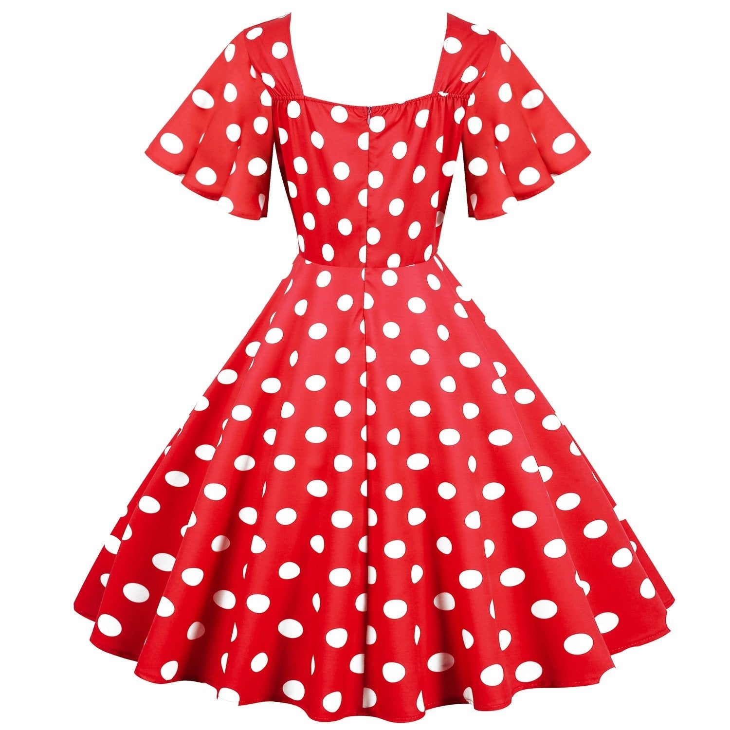 Retro Dot Print Short Sleeves Short Dresses-Vintage Dresses-Free Shipping at meselling99