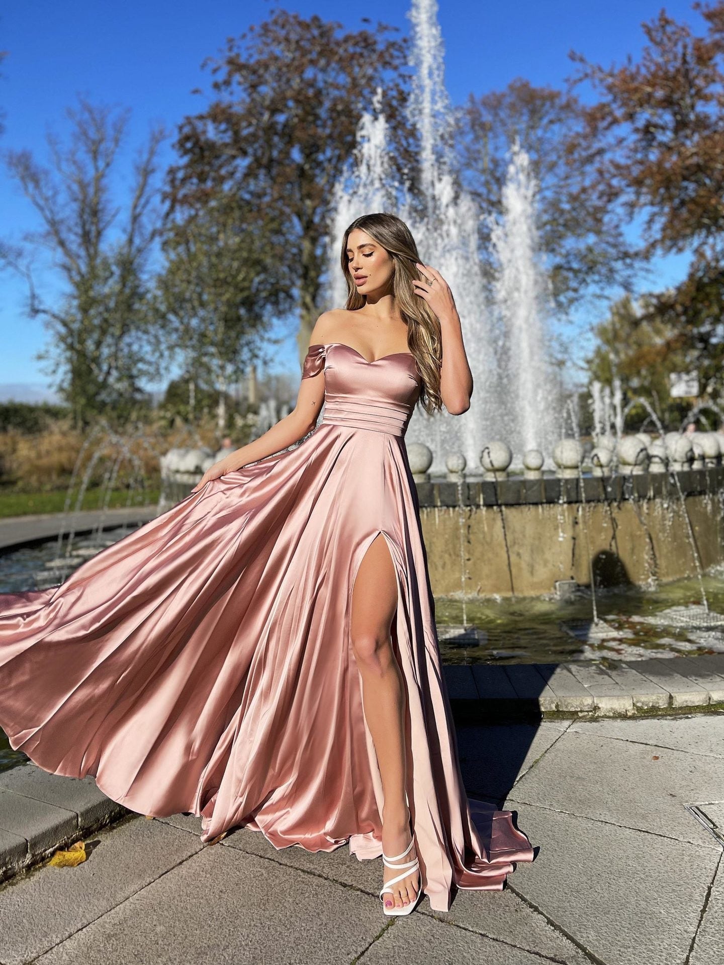 Sexy Off The Shoulder Bridesmaid Dresses-Dresses-Free Shipping at meselling99