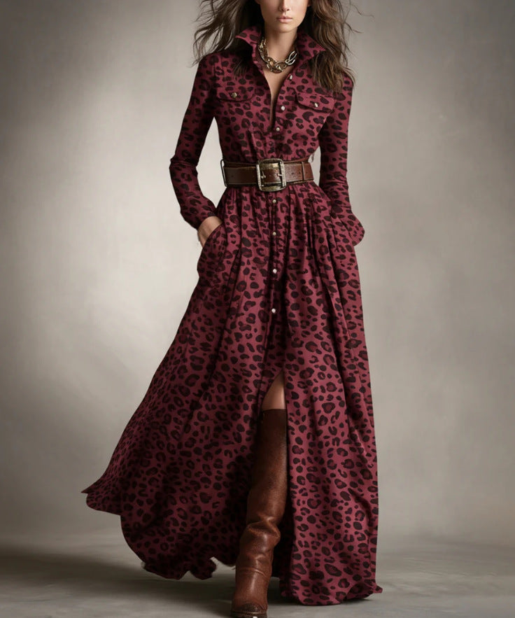 Plus Size French Vintage Plaid Slimming Irregular Hem Dress