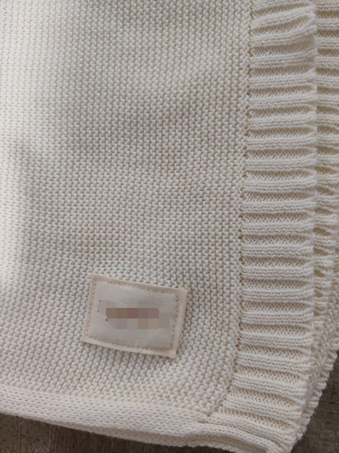 Soft Cotton Baby Blanket - Knitted Swaddle, Couch Throw, Nursing & Nap Blanket