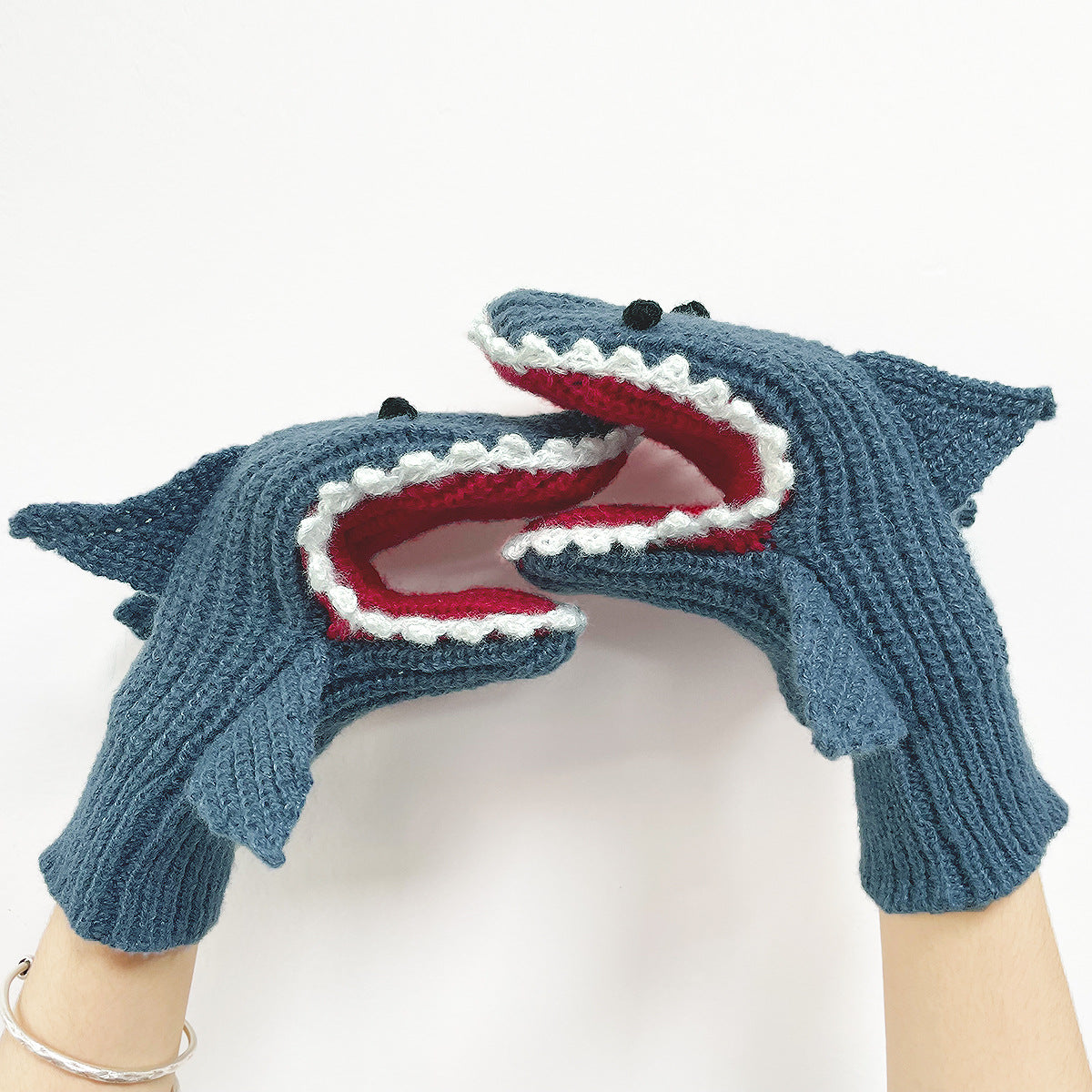 3D Christmas Shark Gloves