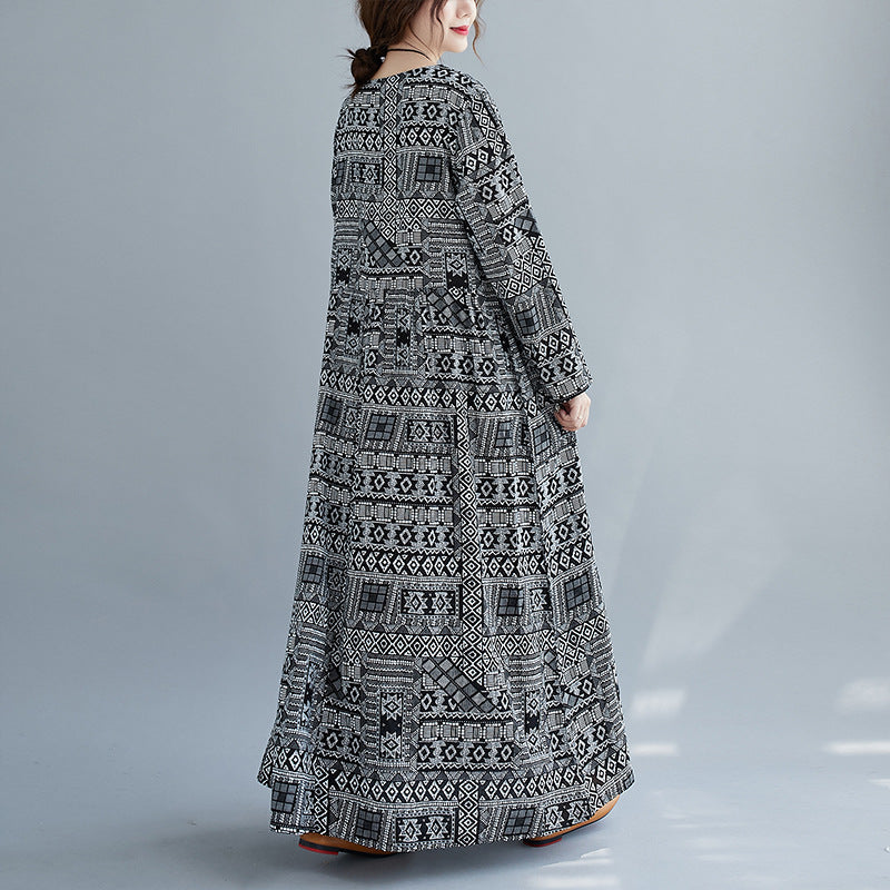 Women Plus Sizes Spring Long Dresses-Dresses-Free Shipping at meselling99