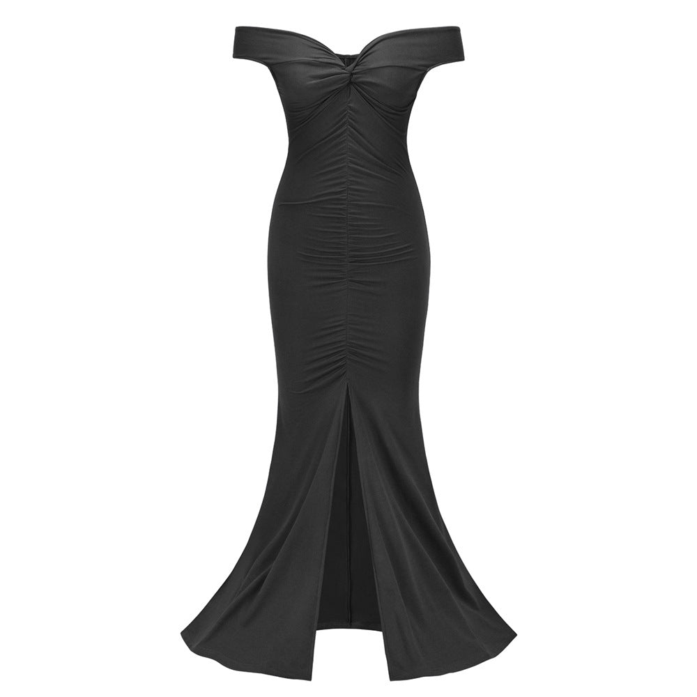 Sexy Backless Slim Women Evening Party Dresses-Dresses-Black-S-Free Shipping at meselling99