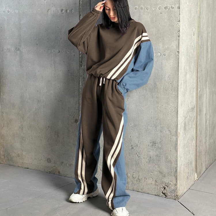 Women's Color-Block Sweatsuit Set
