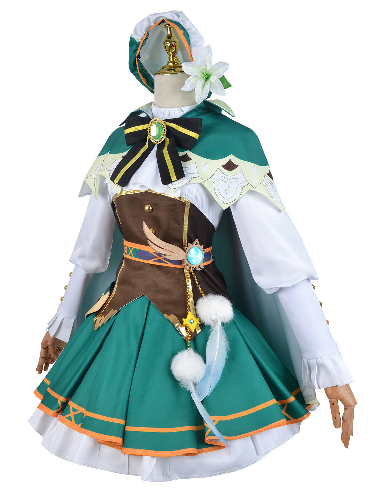 Genshin Impact Venti Cosplay Costume – Anemo Archon Barbatos Outfit (Full Set)