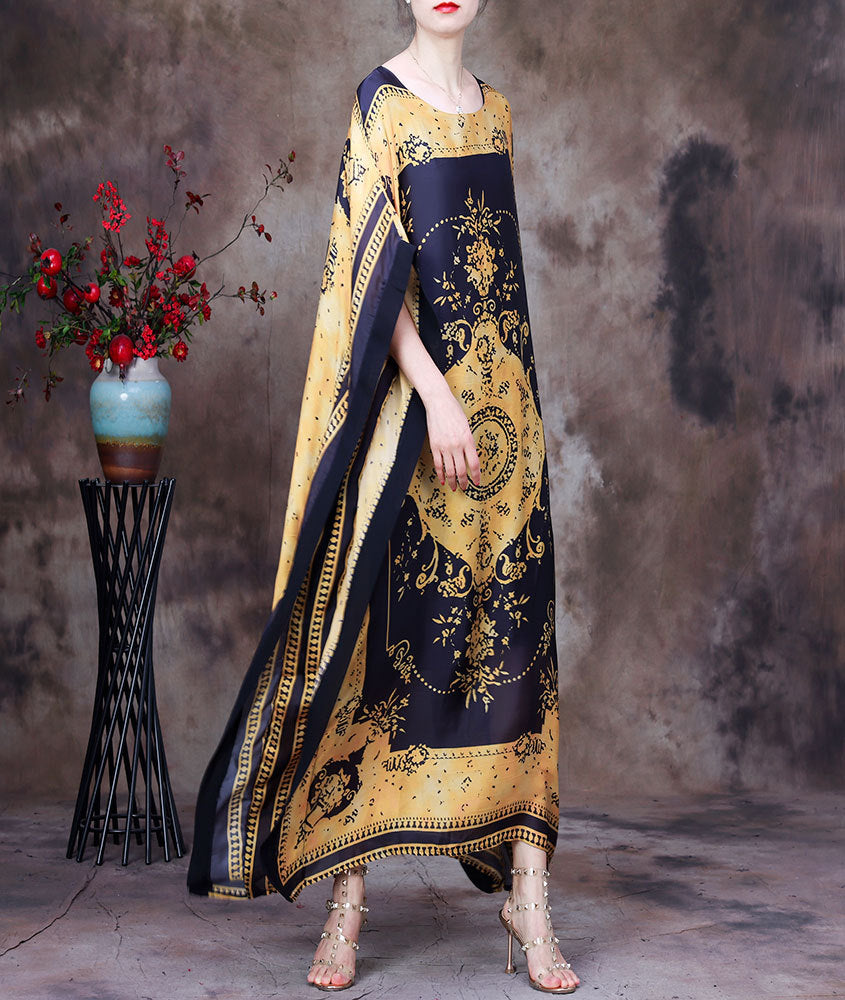 Vintage Print Summer Irregular Long Romper Dresses-Dresses-Free Shipping at meselling99