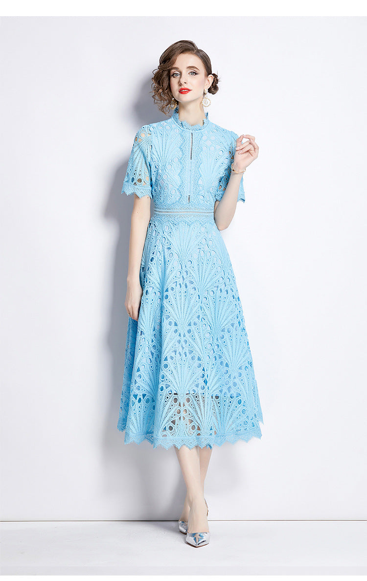 Elegant Vintage Lace Maxi Dress