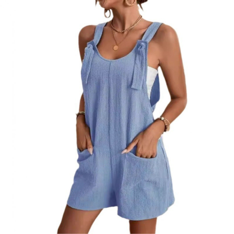 Women's Summer Fashion Jumpsuit – Stylish Sleeveless Overalls & Romper Shorts