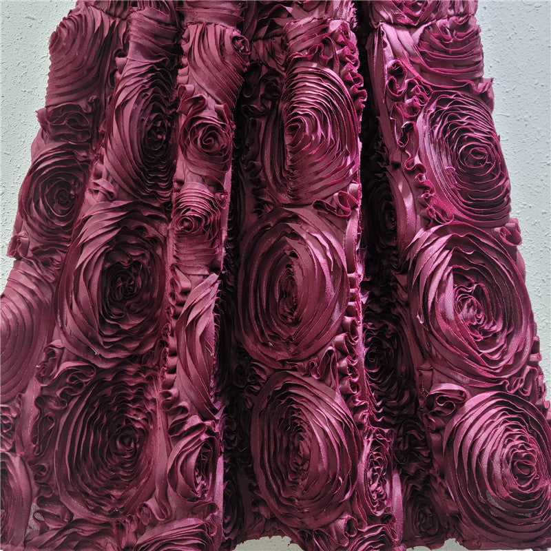 Flower Tulle A-Line Maxi Skirt