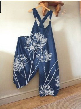 Casual Summer Floral Print Jumpsuits