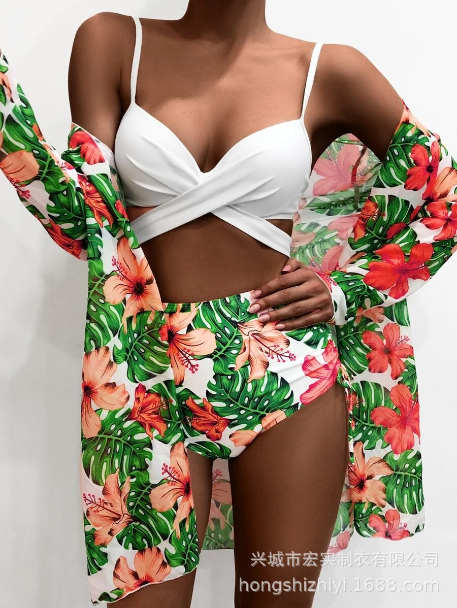 Sexy Women Bikini Swimwear 3pcs/Set