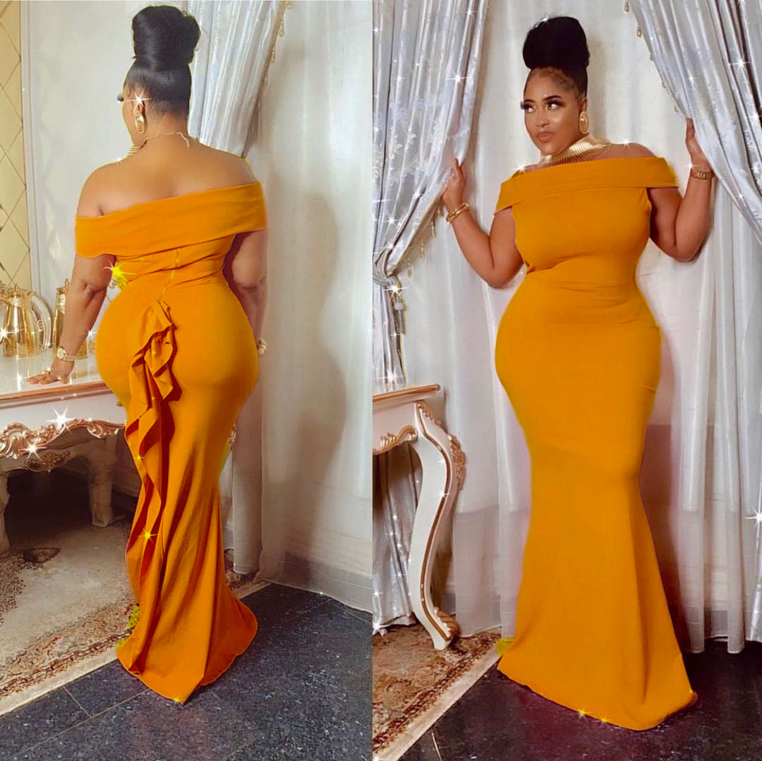 Off The Sholuder Plus Sizes Long Party Dresses for Women-Dresses-Free Shipping at meselling99